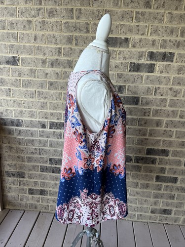 Kenar Women's Size XL Floral Sleeveless Lined Blouse - Picture 4 of 5