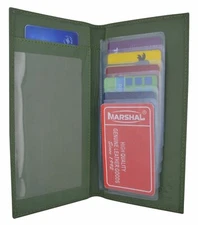 Genuine Leather PLAIN Checkbook Cover Green NEW!!!