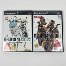 Playstation2 PS2 Metal Gear Solid 2 & 3 Bundle - Tested & Working Japan Version