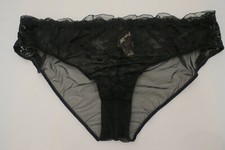 L Victoria's Secret Lace VINTAGE-NEW CHEEKY BIKINI DREAM ANGEL BLACK