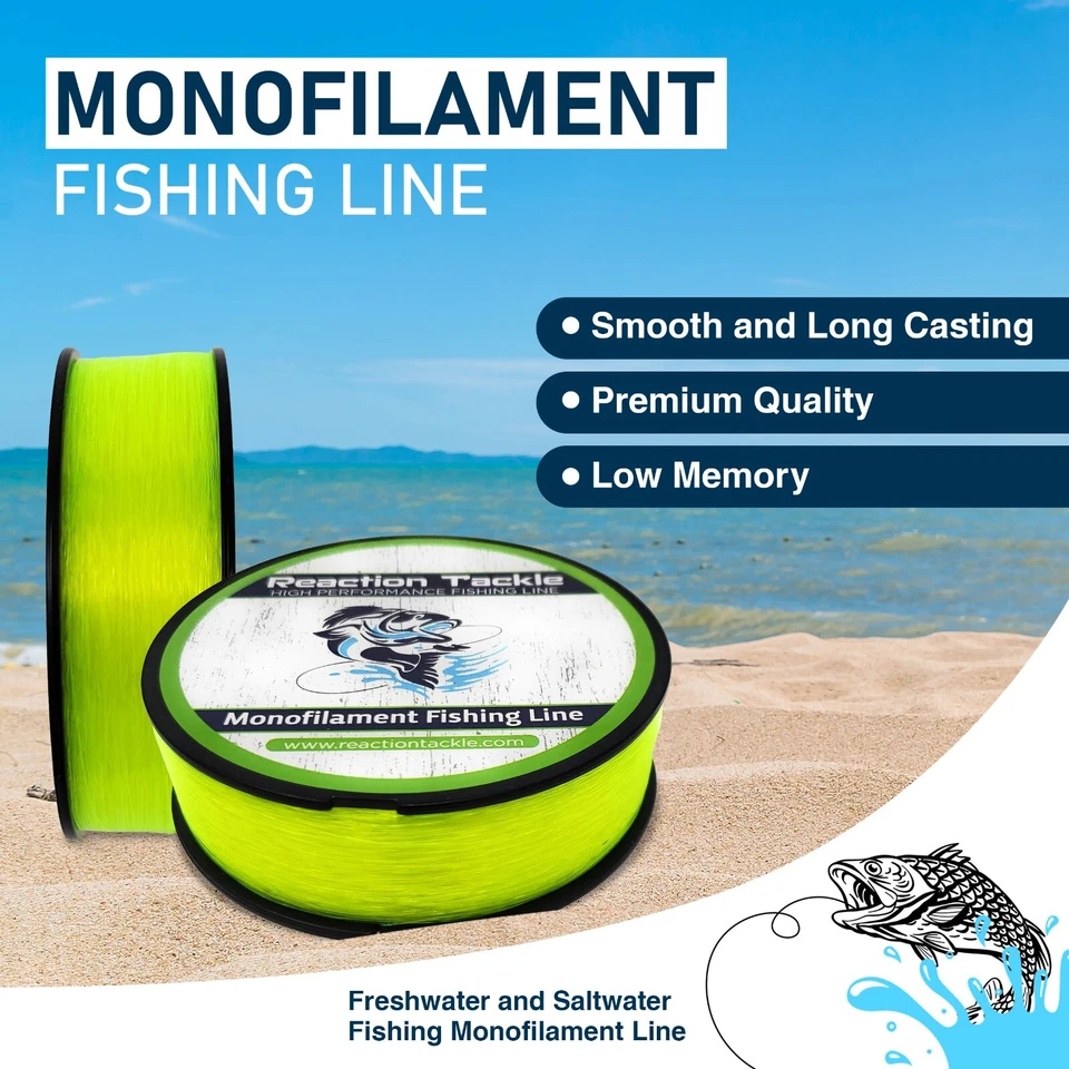 Reaction Tackle Monofilament Fishing line- Nylon / Mono Various Sizes and Colors - Image 3 of 4
