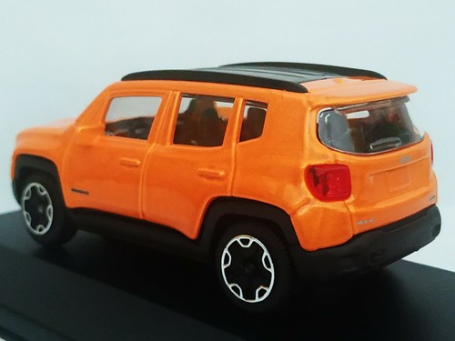Jeep Renegade 1/43 Naranja Diecast Coche a Escala con Vitrina - Imagen 5 de 5
