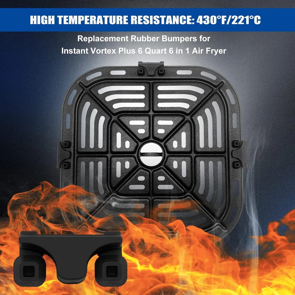 Air Fryer Rubber Bumpers, 4 Packs Replacement Parts for Black Air Fryer Rubber Bumpers, 4 Packs Replacement Parts for Black