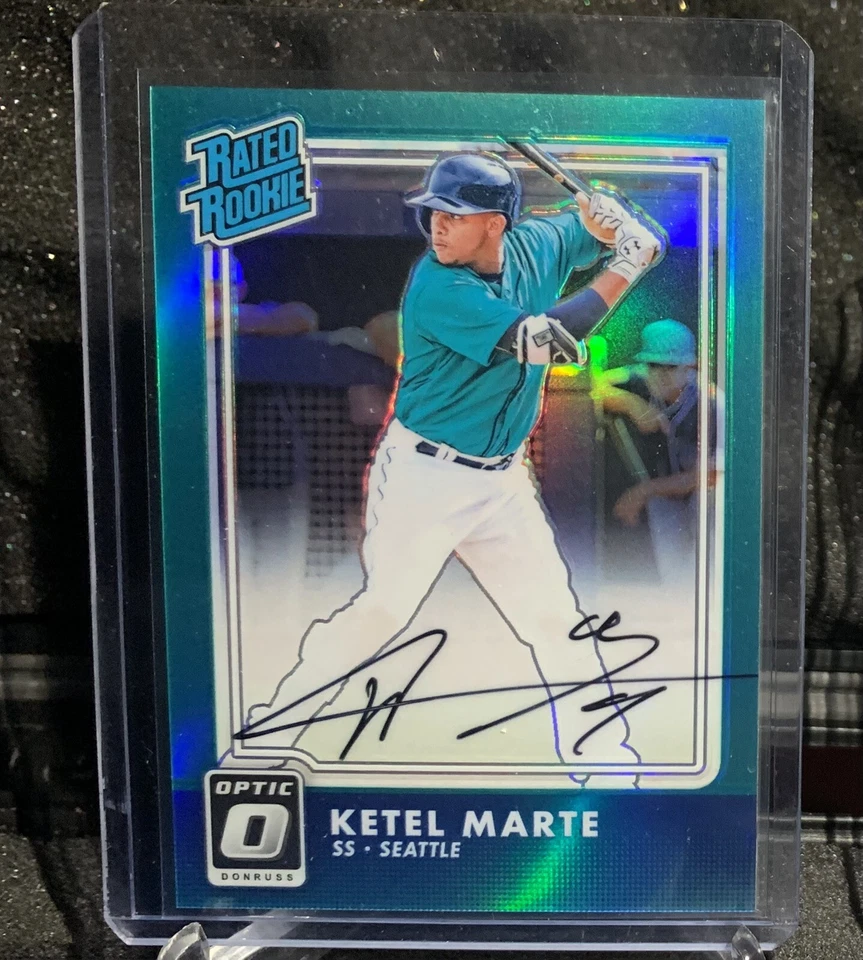 🔥⚾️ KETEL MARTE Rookie Auto AQUA  /125 “Color Match” Bryce Miller 1st Bowman - Image 2 of 2