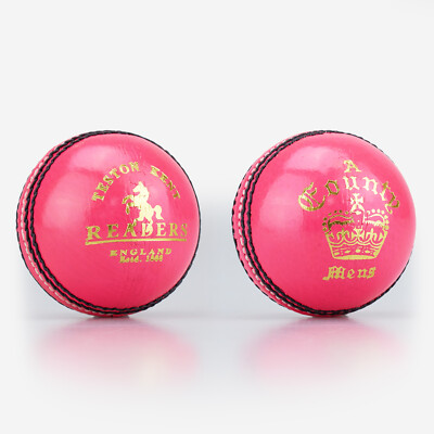 Readers County Crown Ein Leder-Cricketball - pink - kostenloser Versand