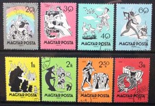 Hungary, #1274-81 Fairy Tails complete 1959 set, used