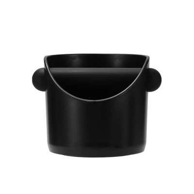 Coffee Knock Box, 4.6 in, Barista Style Espresso Grounds Inches, Black