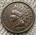 1891~P Indian Head Cent (Extra Fine) KM# 90a~Excellent Features and Strike