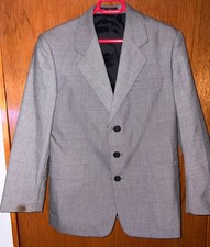 Boys Firenza Three Button Gray Sports Jacket Sz. 12