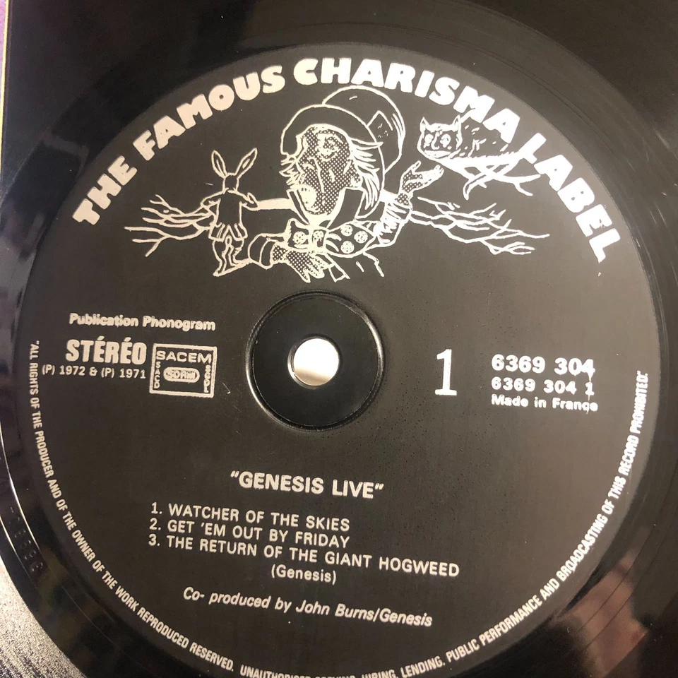 Genesis Live Lp French import Peter Gabriel Phil Collins Ex - Image 4 of 4