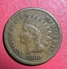 1880 US Indian Head Cent! Very Fine! Nice! Old US Coin!