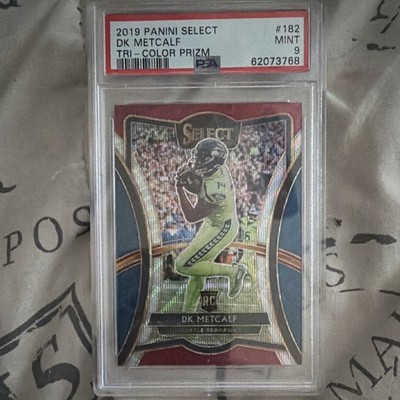 2019 Panini Select Premier Level DK Metcalf #182 Tri-Color Prizm /199 PSA 9