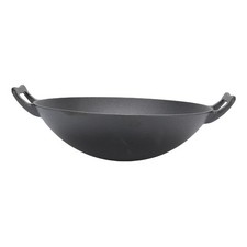 Wok à Double Oreille Wok Multifonctionnel En Fonte Pour Cuisinière à Gaz