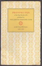 Limited Editions Club Prospectus 54th Series 1979-1980