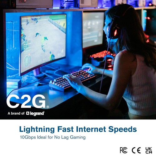 C2G 4.5M (15Foot) CAT6A Extra Flexible Slim Ethernet Cable, Ideal for use with R - Picture 5 of 7