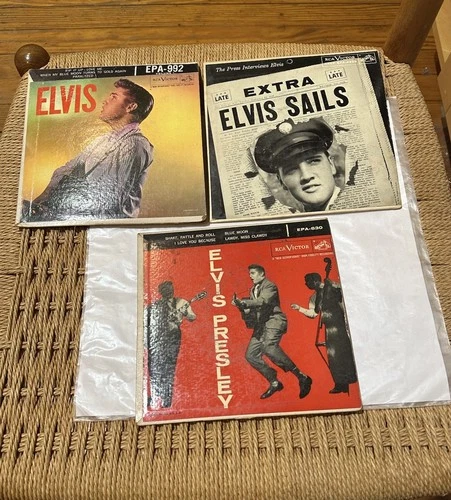 Lot of 3 Elvis Presley 45 Records Vinyl EPA-4325 EPA-992 EPA-830 Elvis Sails VG+
