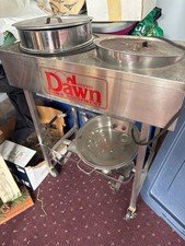 Dawn Equipment Stainless Commercial Kettle Cart/Stand w/ Lidded Round Kettles