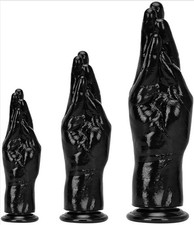 Fist Dildo Anal Plug Suction Cup G Spot Trainer Silicone Black #A281E