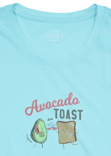 J.Crew Factory Women's XXL - NWT - Avocado Toast Graphic Collector Tee - Picture 4 of 4
