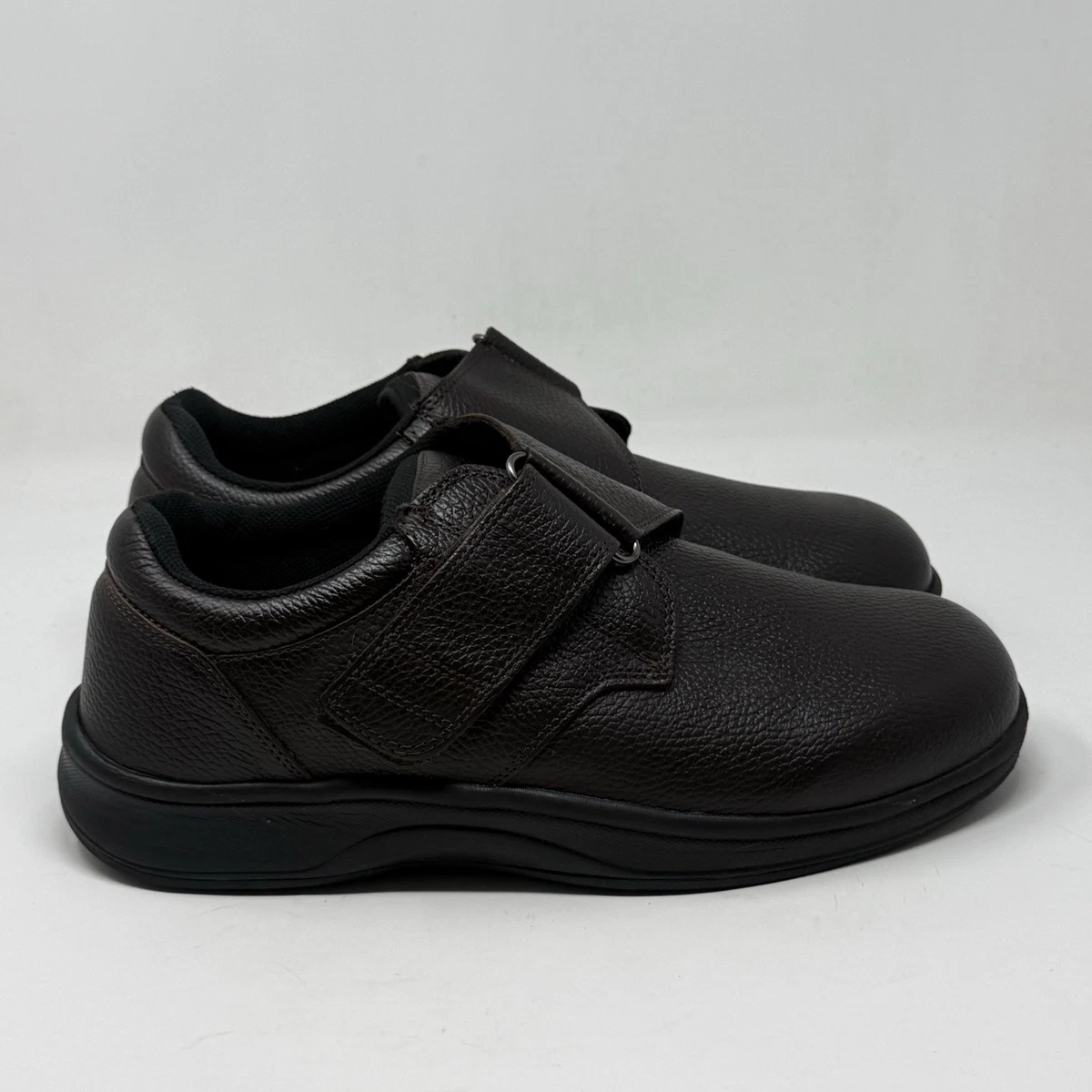 OrthoFeet Vaughn Mens Black Fabric Adjustable Strap Comfort Shoes 12 D Orthofeet Loafer Black Casual Shoes for Men for sale | eBay main image 3