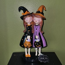 New BELLA LUX Witches Trick or Treaters 11.5  Figurine Viral Halloween Decor NWT