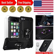 Heavy Duty iPod Touch 7/6/5 Case with Rotating Kickstand  Two Screen Protectors