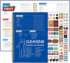 ADHD Cleaning Planner, Cleaning Schedule and Checklist, Undated Daily and Weekly