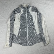 Lululemon Women  s Lightweight Running Windbreaker Gray-White Sz 6
