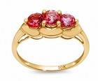 GENUINE 1.10 Cts  PINK SAPPHIRE RING SOLID 10K YELLOW GOLD - Free Appraisal- NWT — photo 4