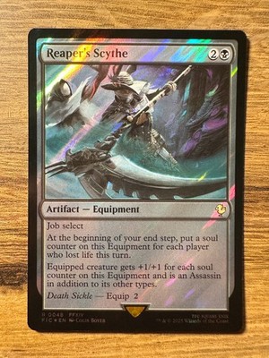 Magic MTG Final Fantasy Reaper's Scythe #48 *SURGE FOIL* Rare Commander