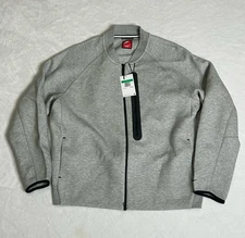 Nike Sportswear Tech Fleece Bomber Jacket Gray FB8008-063 Mens Size XL
