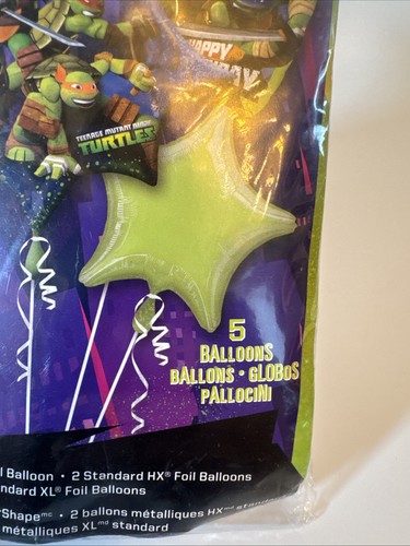 Teenage Mutant Ninja Turtles 5 Balloon Bouquet Birthday Party Supplies Decor - Picture 2 of 8