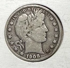 1908D US Barber SILVER Half Dollar "Denver" Mint! "LIBERTY" Shows! FINE! Nice!