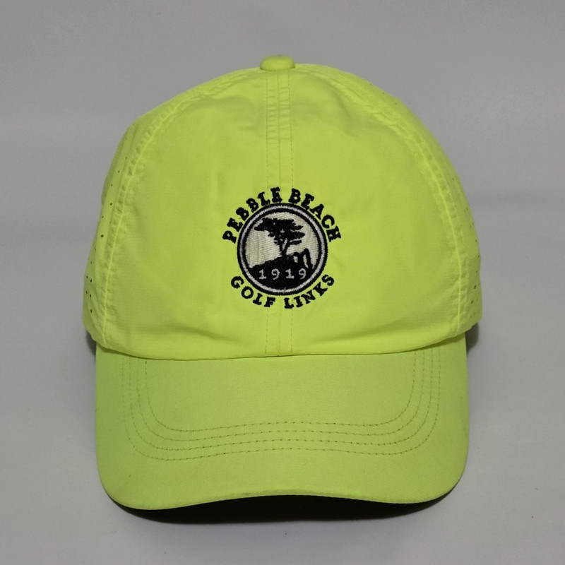 Nike Golf Pebble Beach Golf Links Yellow Adjustable Logo Golf Hat One Size