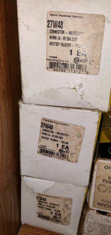 LOTE DE 9 CONECTORES DE BLOQUEO HERMÉTICOS DANIEL WOODHEAD 27W48,27W08,27W47,25W07 Foto 3 de 4