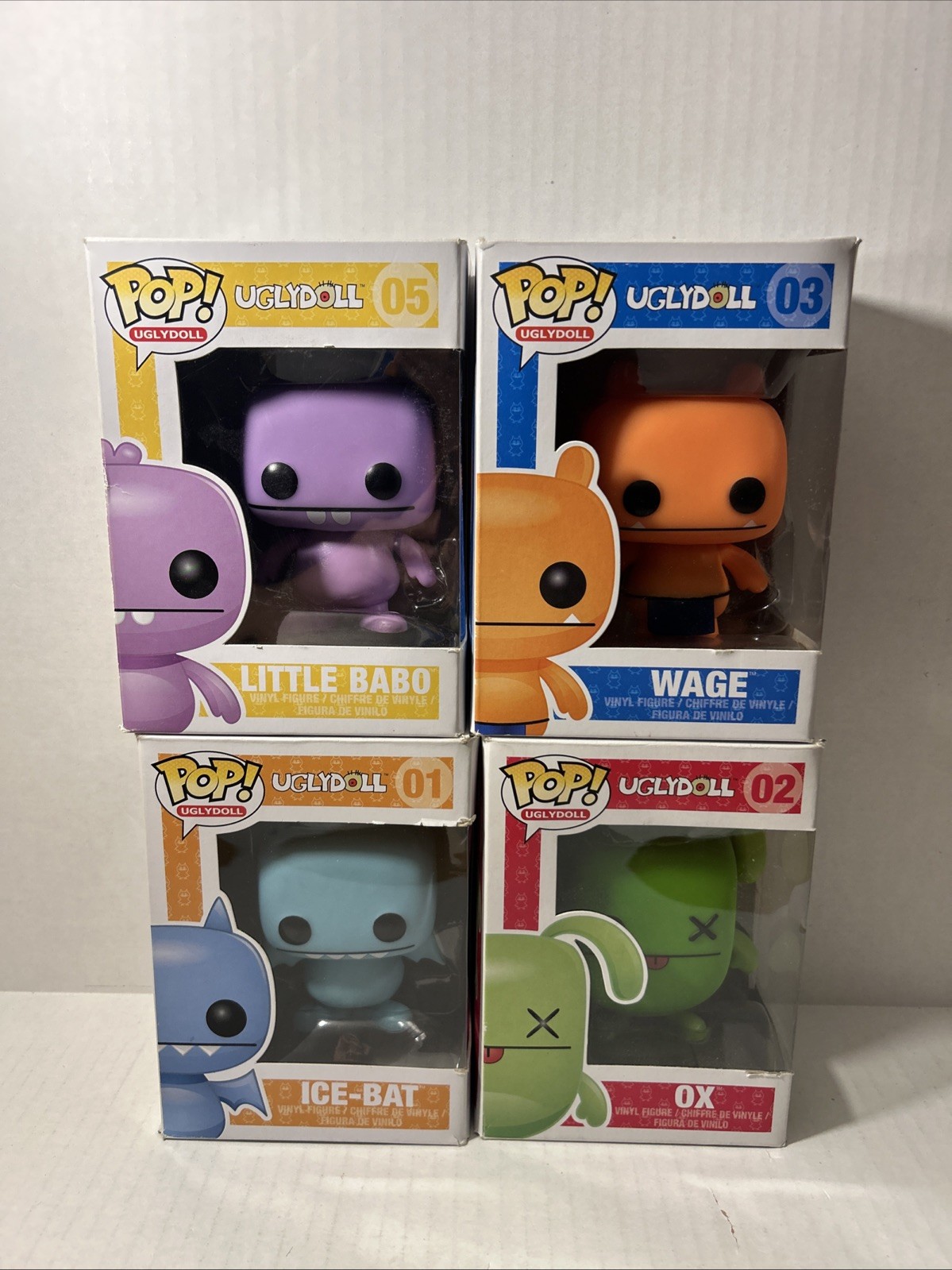 Funko Pop! Uglydoll Lot Of #01 Ice-Bat, #02 Ox #03 Wage, #05