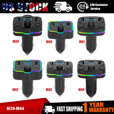 3Port Charger Car BT FM Transmitter Radio MP3 Wireless Adapter Hands-Free