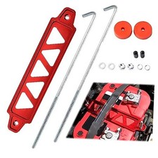 Aluminum Alloy Battery Tie Down Bracket, Hold Down Bracket Holder,Car red