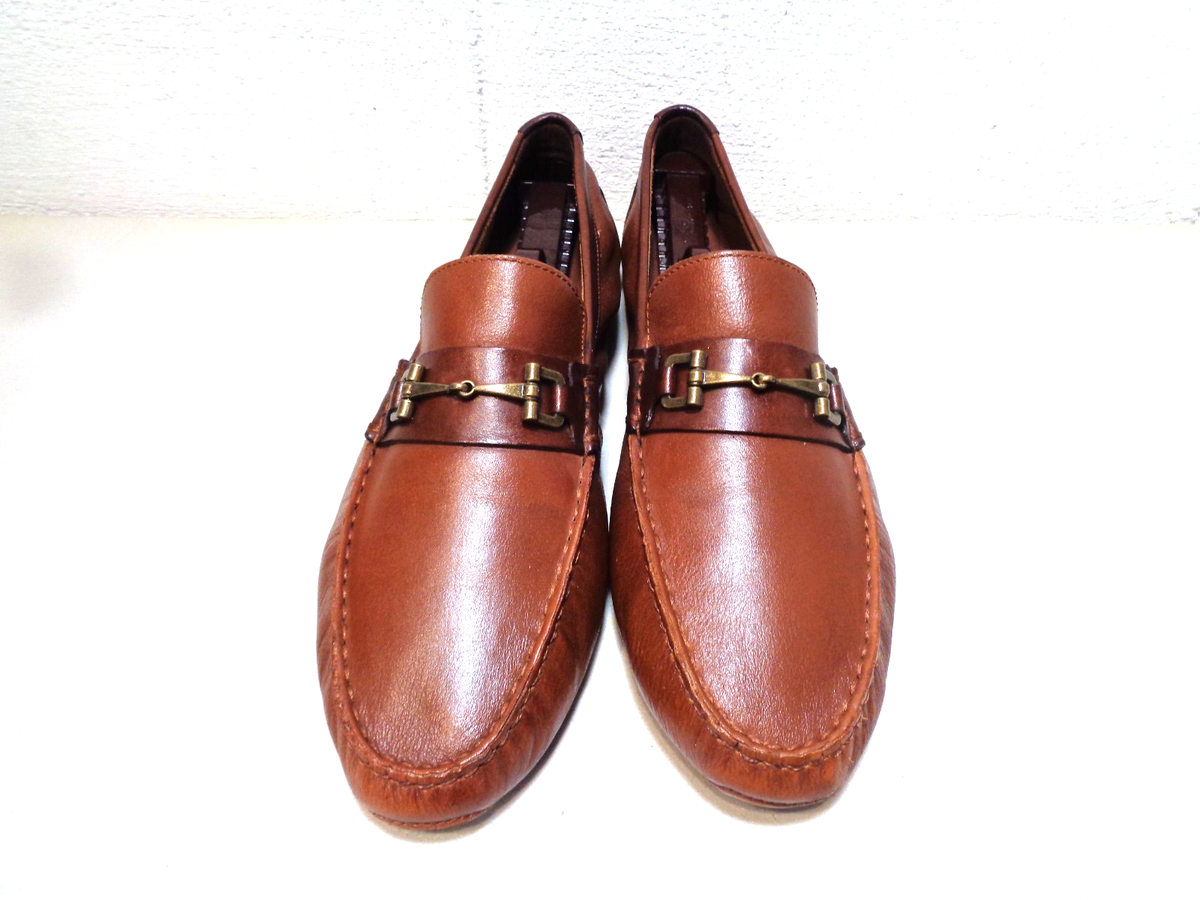 Men’s Cole Haan Somerset Bit II Brown Leather/Croc Print Driving Shoe Size 9.5M Cole Haan Leather Upper Geometric Casual Shoes for Men for  main image 2