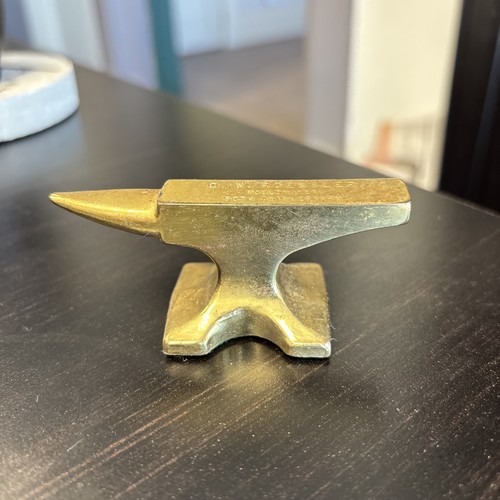 Vintage Zanesville Mould Co Anvil Advertisement Paperweight C. W. Roessler