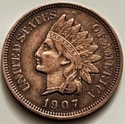 1907 Indian Head Cent Penny XF-Sharp LIBERTY Full Detail Stunning 1c JC1789