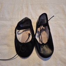 Freestyle little girls size 10 Toddler black ballet shoes VGUC