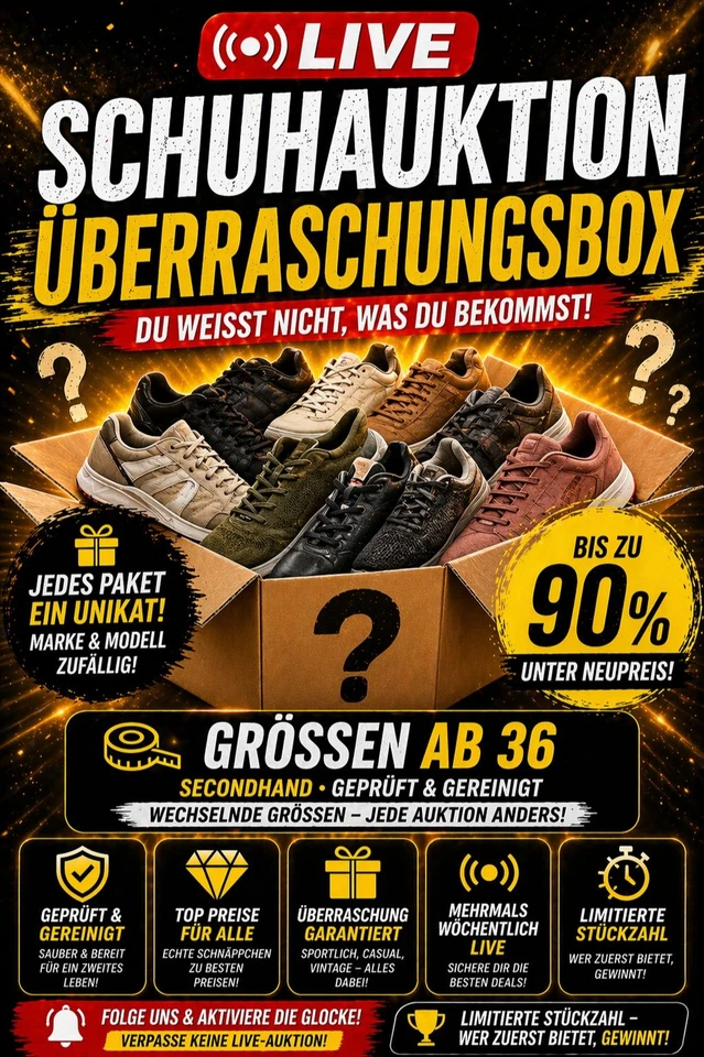 Markenschuhe LIVE | Überraschungsbox Secondhand | Größen ab 36