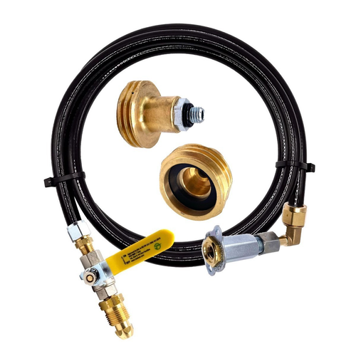 Adattatore Gomito Propano Con Manometro - Ricarica Bombole 1LB Per