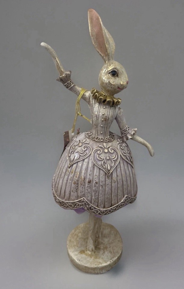 Jolie Fleur Spring Lavender Easter Bunny Ballerina Rabbit Figurine ...