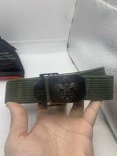 Boy Scouts Of America Eagle Olive Green Web Belt BSA Logo Buckle 42 AG