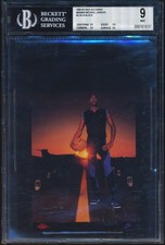 1984-85 Nike Poster Cards #858 Michael Jordan RC Blue Black BGS 9 Mint PSA Pop 5