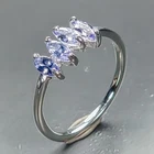 Fine Art Design Natural Tanzanite Ring 925 Sterling Silver Size 5.75 /R480878