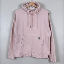 Carhartt Newberry Hoodie Women S Pullover French Terry Thumbhole Rose Smoke Pink