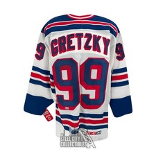 Wayne Gretzky Autographed New York Rangers CCM White Hockey Jersey - BAS LOA